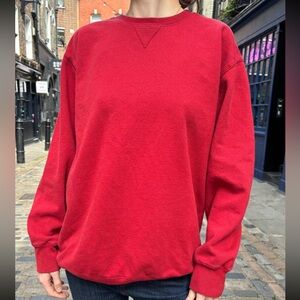 Brandy Melville Red Erica Oversized Sweatshirt